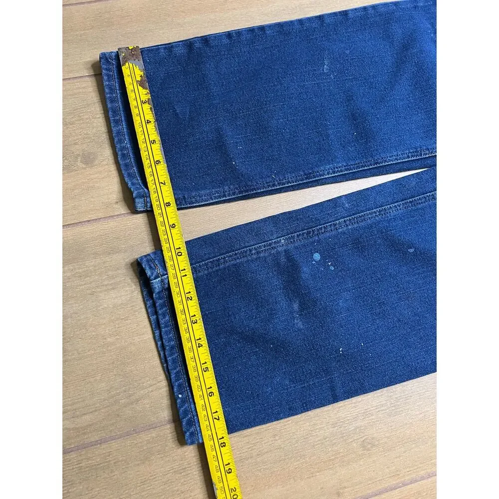 Vintage Carhartt Jeans Mens 34x32 Blue Denim Utility Work‎ Pants Modern Distress